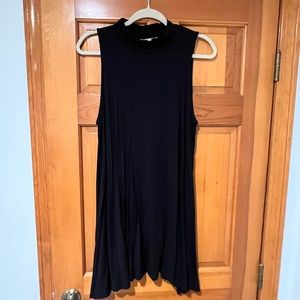 Joan Vass Studio- Black high-neck midi dress